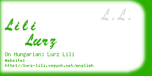 lili lurz business card